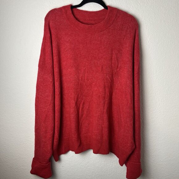 Anthropologie Pilcro Red Oversized Slouchy Sweater XL Cozy Soft 257 - Picture 1 of 7
